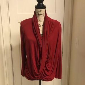 Cowl Split Neck Top